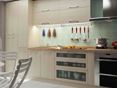 Example of four-layer panel light for hanging cabinet